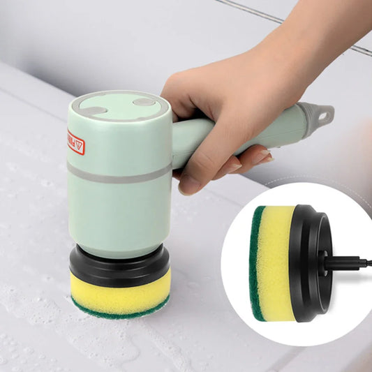 Electric Cleaning Brush Scrubber – USB Rechargeable 3-in-1