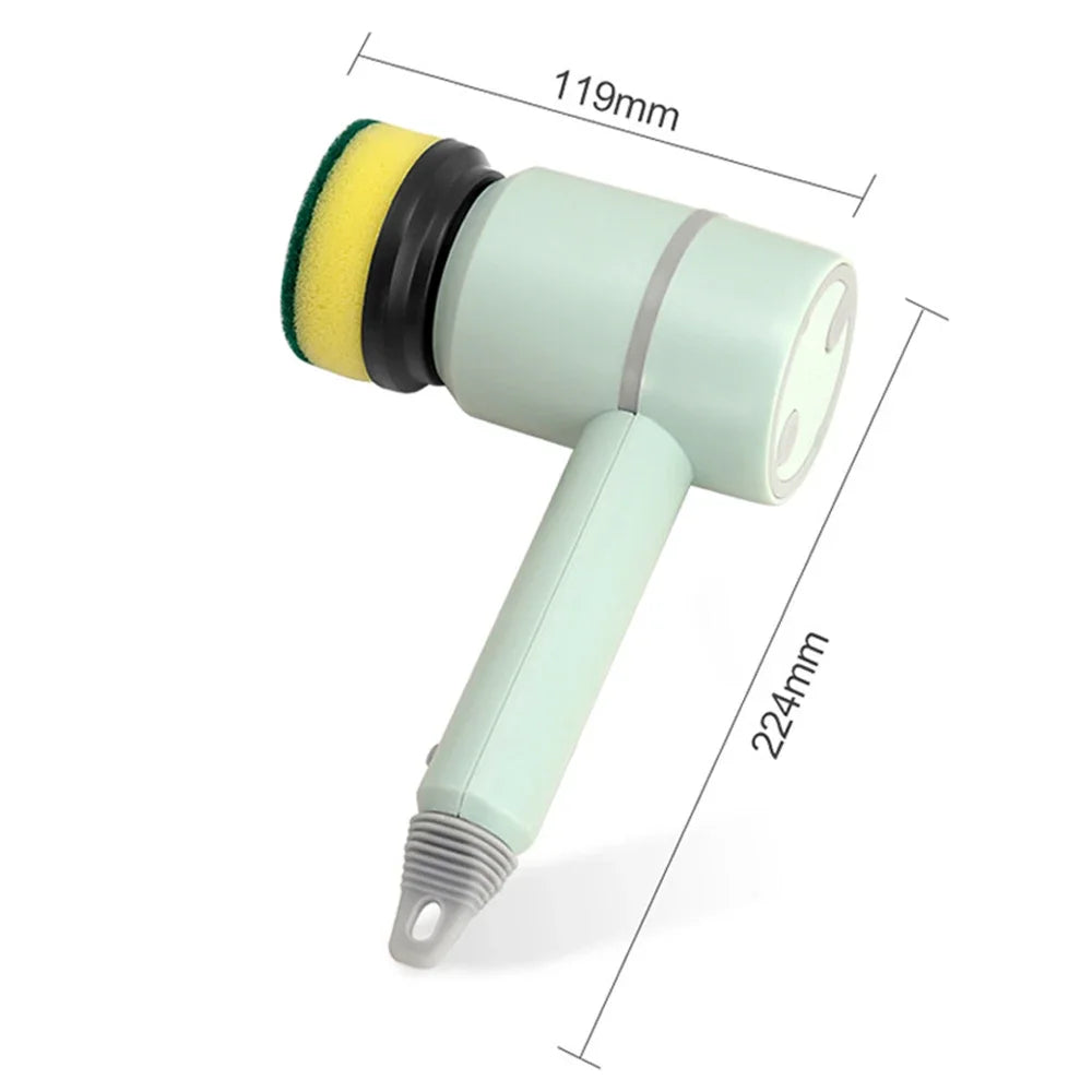 Electric Cleaning Brush Scrubber – USB Rechargeable 3-in-1